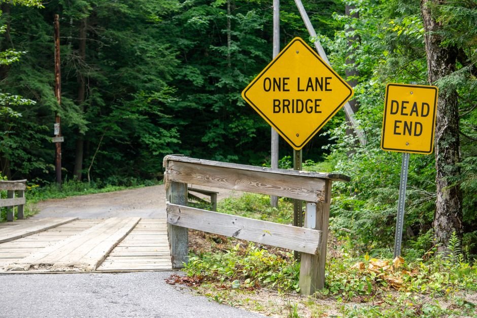 country road sign