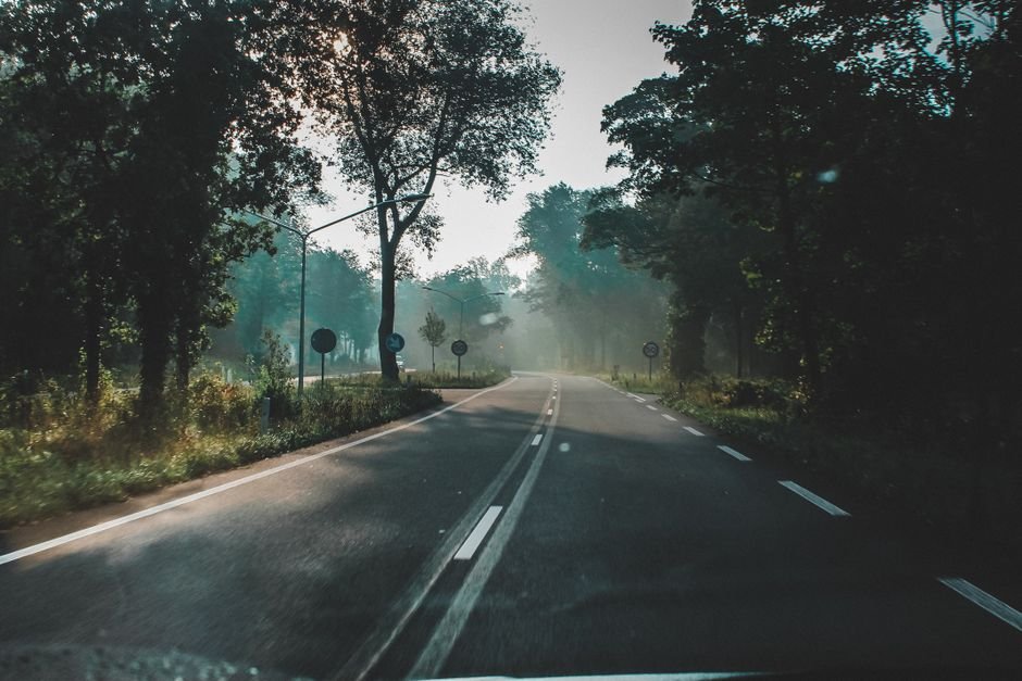 empty highway morning
