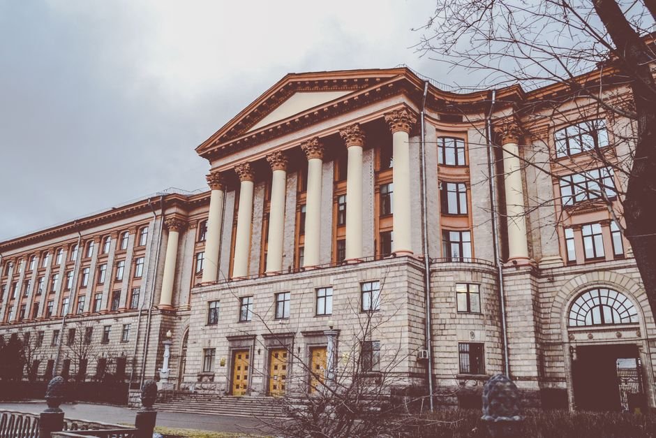old brick library building